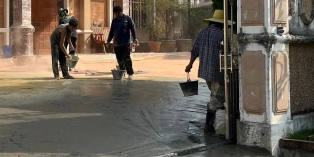 ถามเรื่องวัสดุให้ชัดเจนกับผู้รับเหมาแสตมป์คอนกรีต